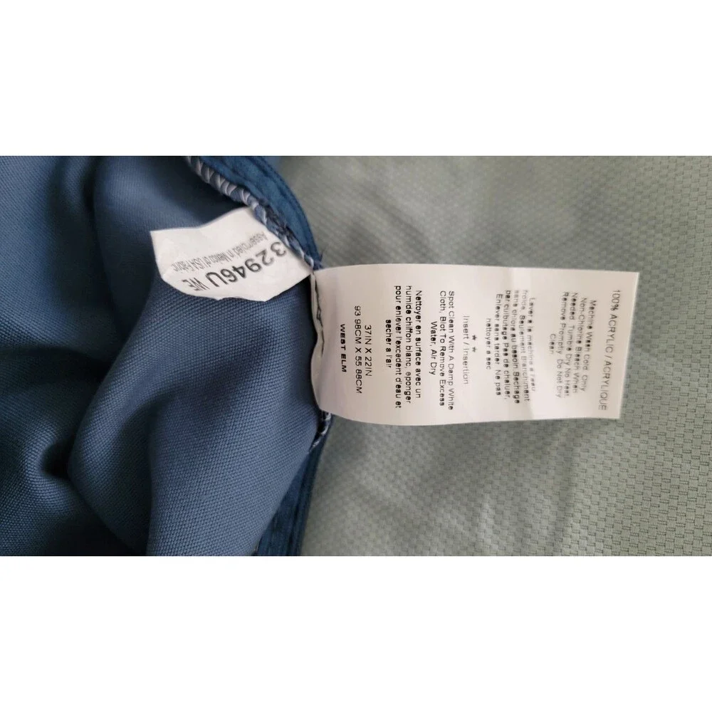 West Elm Solid Blue King Sham 37